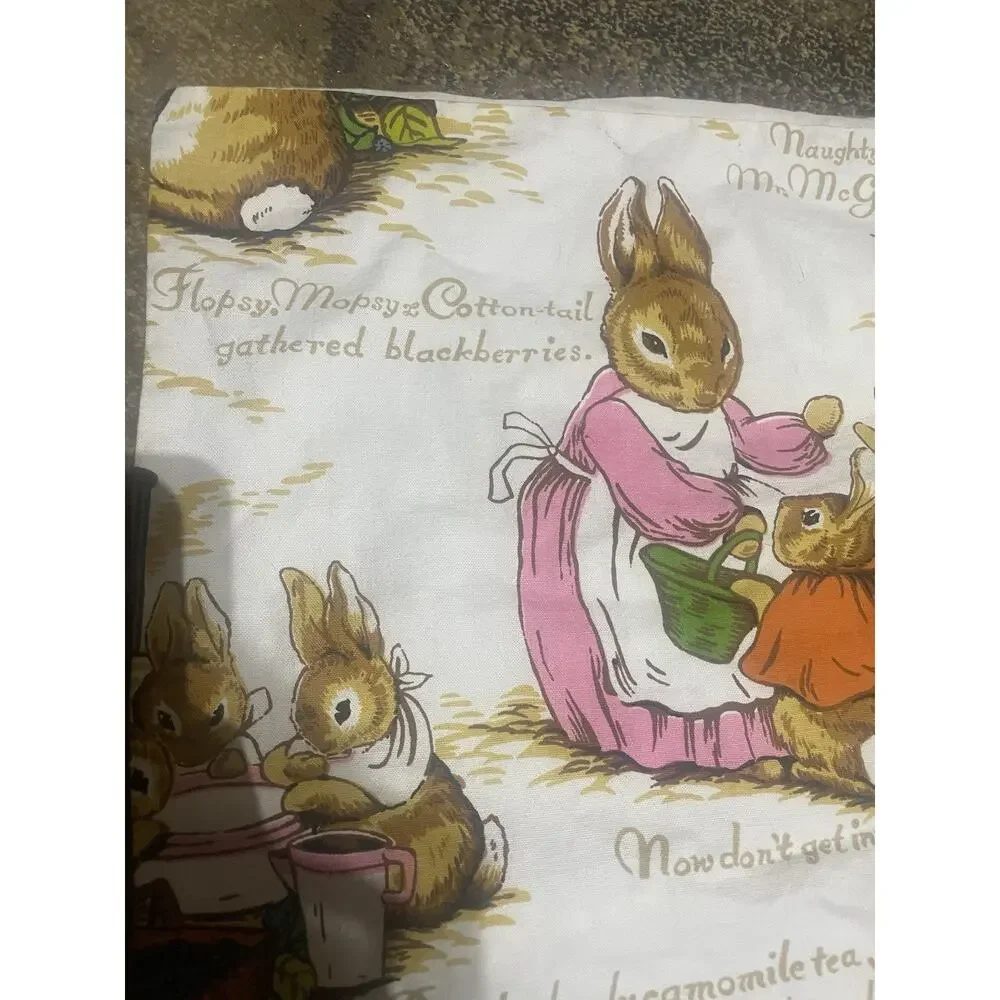 Vintage RABBIT‎ Pillow With Lace On Edge Handmade